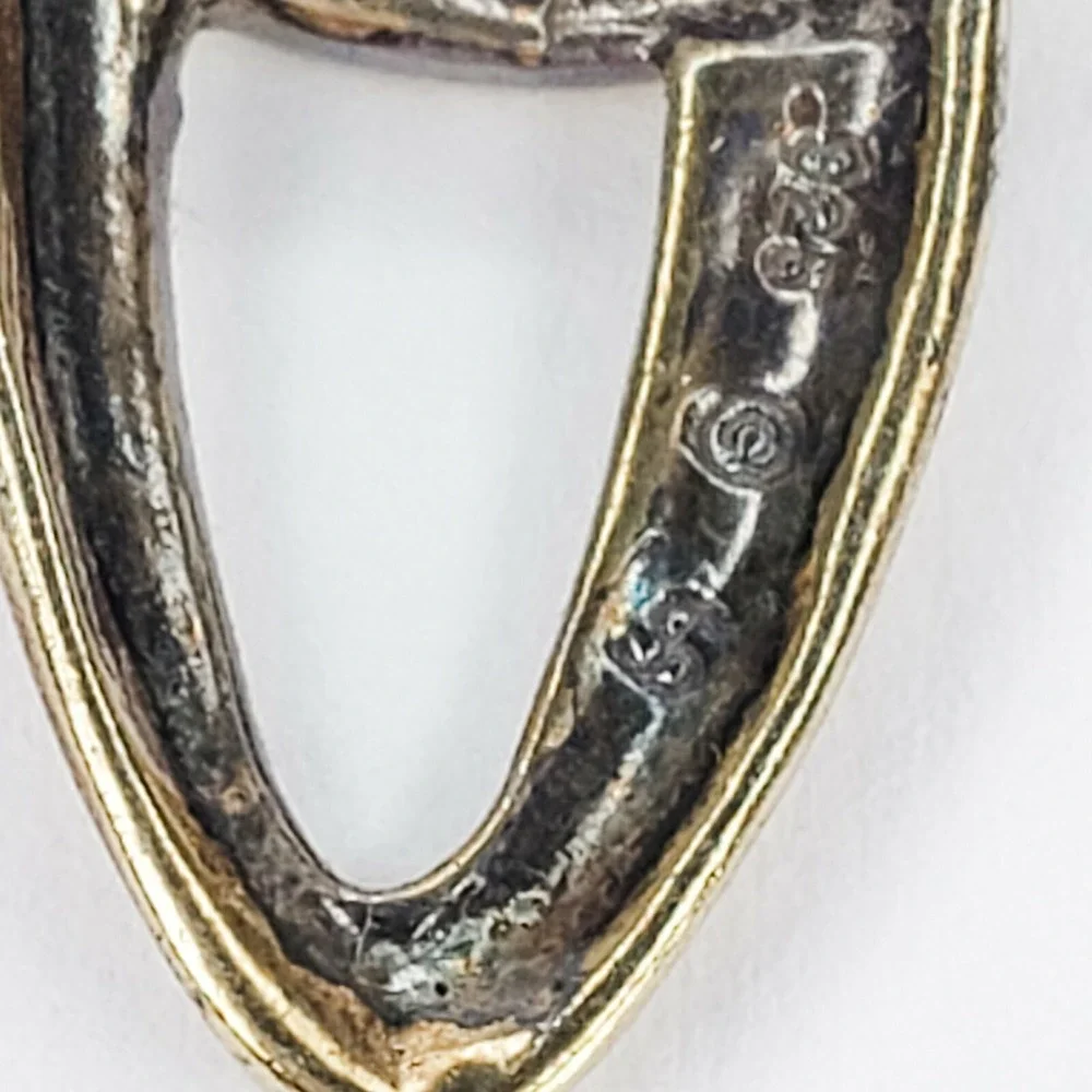 Sterling Silver 925 with Gold Vermeil Vintage Family Embrace Pendant